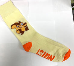 Nutmeg the Chipmunk Yellow Socks